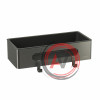 Полка для душа прямая Lemark SHELF LINE из нерж. стали с крючками, графит/вставка-пластик графит